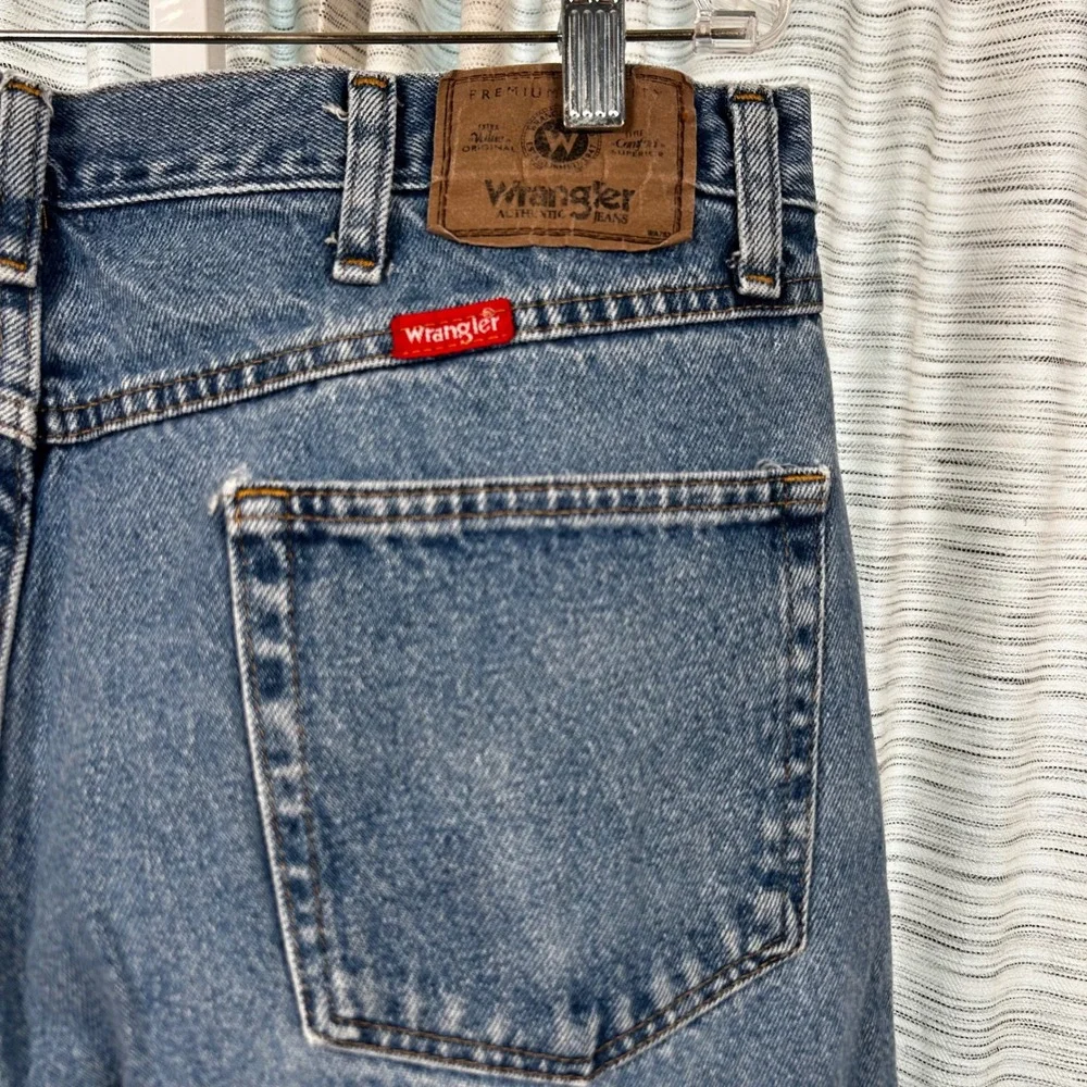Wrangler Regular Fit Blue Jeans Mens 38x32 Cotton Denim Workwear